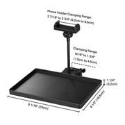 TheDisplayOutlet Plastic Tray for Flyer with Clamp Fits 9/16" to 1 3/4" Poles Image