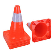 18" Traffic Cones with Reflective Collar 4-Pack