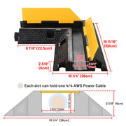 TheDisplayOutlet 90° Left/Right Turn Cable Protector 1-Channel for 2" Power Cord/Hose Image