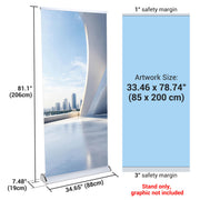 TheDisplayOutlet 33" Roll Up Retractable Aluminum Banner Stand w/ Bag 5ct. Image