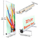 TheDisplayOutlet 33"x79" Retractable Banner Stand with Light for Trade Show Image