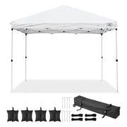 TheDisplayOutlet 10x10 Waterproof Pop Up Canopy Tent Color Options, White (Rolling Bag) Image