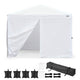 TheDisplayOutlet 10x10 Waterproof Pop Up Canopy Tent Color Options, White (Rolling Bag+4x Sidewalls) Image