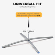 TheDisplayOutlet Feather Flag Cross Base 10ct. Image