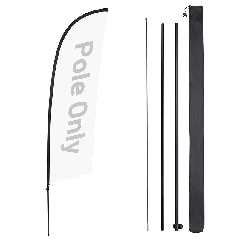 TheDisplayOutlet Feather Flag Pole Kit - 10-Pack, Base of Your Choice, 10.3ft Pole Only Image