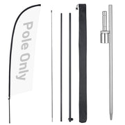 TheDisplayOutlet Feather Flag Pole Kit - 10-Pack, Base of Your Choice, 10.3ft Pole+Spike Image