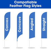 TheDisplayOutlet Feather Flag Pole Kit - 10-Pack, Base of Your Choice Image