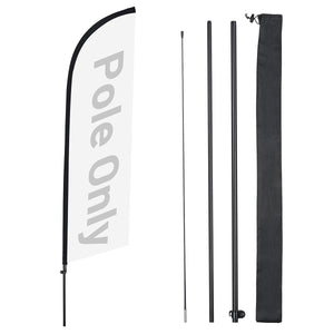 TheDisplayOutlet Feather Flag Pole Kit - 10-Pack, Base of Your Choice, 8.2ft Pole Only Image