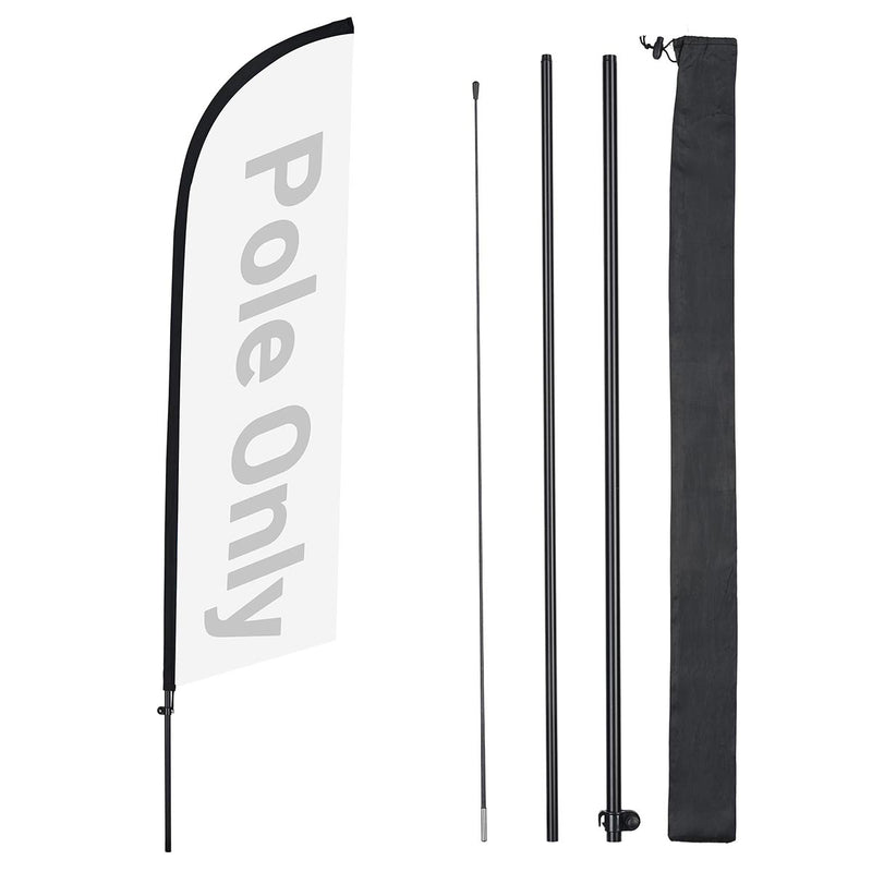 TheDisplayOutlet Feather Flag Pole Kit - 10-Pack, Base of Your Choice, 8.2ft Pole Only Image