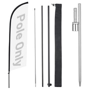 TheDisplayOutlet Feather Flag Pole Kit - 10-Pack, Base of Your Choice, 8.2ft Pole+Spike Image