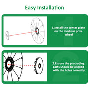 Parts of Modular Prize Wheel (Plate/Center/Pegs Options)