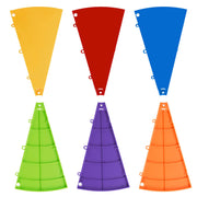 TheDisplayOutlet Parts of Modular Prize Wheel (Plate/Center/Pegs Options), Rainbow Plates 6ct/pk Image