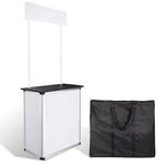 Portable Trade Show Display Podium Counter w/ Header Black (Preorder)