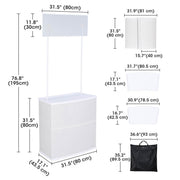 TheDisplayOutlet Portable Promotional Counter Banner Stand Trade Show Display Image