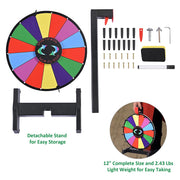 12" Custom Prize Wheel Dry Erase Spin Wheel Tabletop(MOQ 30pcs)