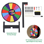 TheDisplayOutlet WinSpin Prize Wheel 12" 14 Slots Tabletop Image