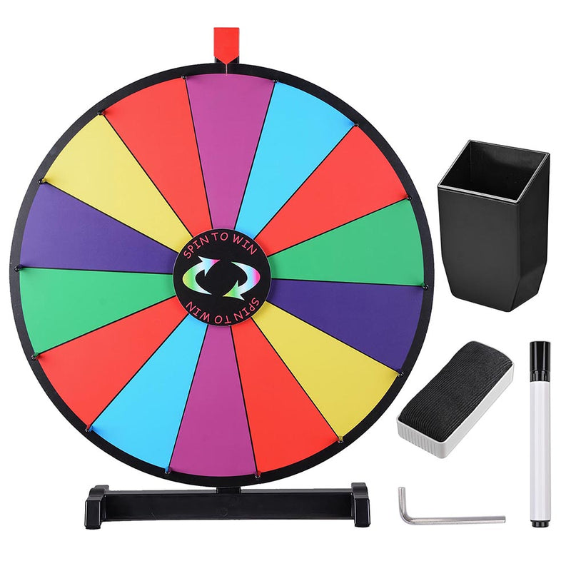 TheDisplayOutlet WinSpin Prize Wheel Tabletop Dry Erase Spinning Wheel 24