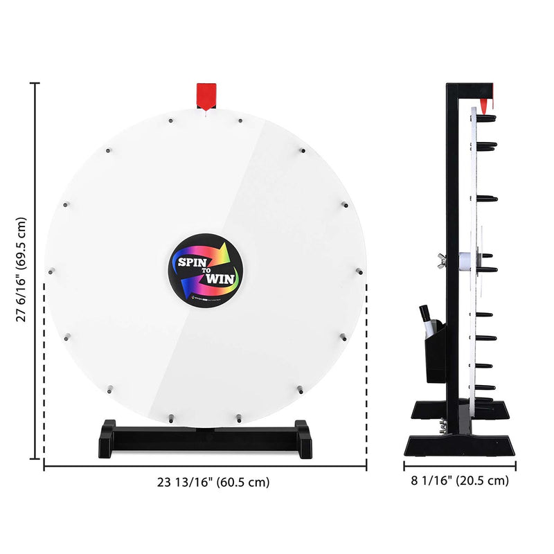 TheDisplayOutlet Bulk Order - Blank Prize Wheel UV Print & Insert Cards Dual-Method, 24in 5ct. Image