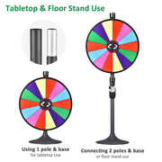 24" Custom Prize Wheel Dry Erase Spin Wheel Tabletop & Floor 1ct/pk
