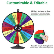 TheDisplayOutlet WinSpin Prize Wheel 36" Large Spinning Wheel Round Base Stand Image