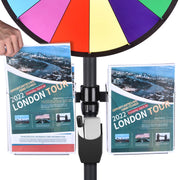 24" Prize Wheel with Acrylic Sign Holder 8.5 x 11