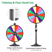 24" Prize Wheel with Acrylic Sign Holder 8.5 x 11