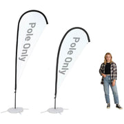 TheDisplayOutlet Teardrop Flag Pole Kit - 10-Pack, Base of Your Choice Image