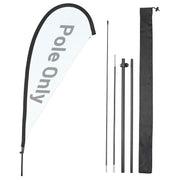 TheDisplayOutlet Teardrop Flag Pole Kit - 10-Pack, Base of Your Choice, 7.2ft Pole Only Image