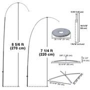 TheDisplayOutlet Teardrop Flag Pole Kit - 10-Pack, Base of Your Choice Image
