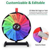 WinSpin Prize Wheel 18" Tabletop Dry Erase Wheel 12-Slot