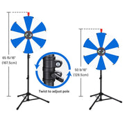 TheDisplayOutlet 24" Portable Modular Prize Wheel with Tripod Stand 12-Slot Image