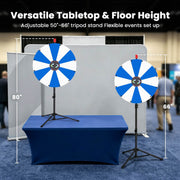 TheDisplayOutlet 24" Portable Modular Prize Wheel with Tripod Stand 12-Slot Image