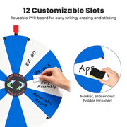 TheDisplayOutlet 24" Portable Modular Prize Wheel with Tripod Stand 12-Slot Image