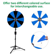 TheDisplayOutlet 24" Portable Modular Prize Wheel with Tripod Stand 12-Slot Image