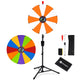 TheDisplayOutlet 24" Portable Modular Prize Wheel with Tripod Stand 12-Slot, Orange & White Image