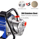 TheDisplayOutlet Electric Water Pump Sump Pump Stainless Steel 1.3 HP Image