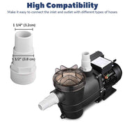 TheDisplayOutlet 3/4 HP Spa & Pool Pump Above Ground 2640GPH Image
