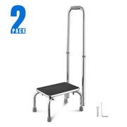 Heavy Duty Steel Step Stool with Handrail Holds 330lbs