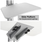 TheDisplayOutlet Rolling Mobile Workstation Computer Cart Sit Stand Image