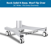 TheDisplayOutlet Rolling Mobile Workstation Computer Cart Sit Stand Image