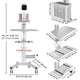 TheDisplayOutlet Rolling Mobile Workstation Computer Cart Sit Stand Image