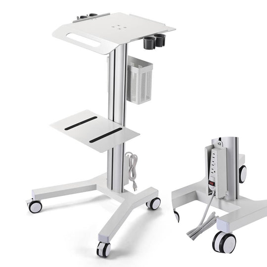 Mobile Laptop Desk Cart with Power Outlet