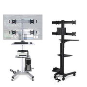 TheDisplayOutlet NexusX 2×2 Quad-Monitor Mobile Computer Cart for 10-21in Screens Image