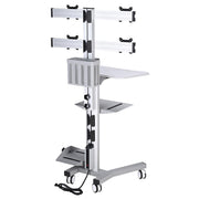 TheDisplayOutlet NexusX 2×2 Quad-Monitor Mobile Computer Cart for 10-21in Screens Image