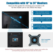 TheDisplayOutlet NexusX 2×2 Quad-Monitor Mobile Computer Cart for 10-21in Screens Image