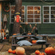 TheDisplayOutlet Smalll Halloween Flag Garden Yard Decor 12x18" Image