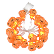 TheDisplayOutlet Halloween Light 20ct Pumpkin 10ft String Light Battery Operated Image