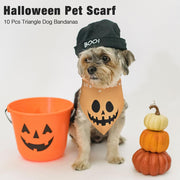 TheDisplayOutlet Large Dog Bandanas Washable Triangle Handkerchief Set of 10 Image