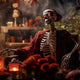 5'5" Sound Activated Light Up Skeleton Halloween Decoration