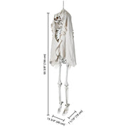 5'5" Full Body Two-Head Skeleton Posable Halloween Decoration